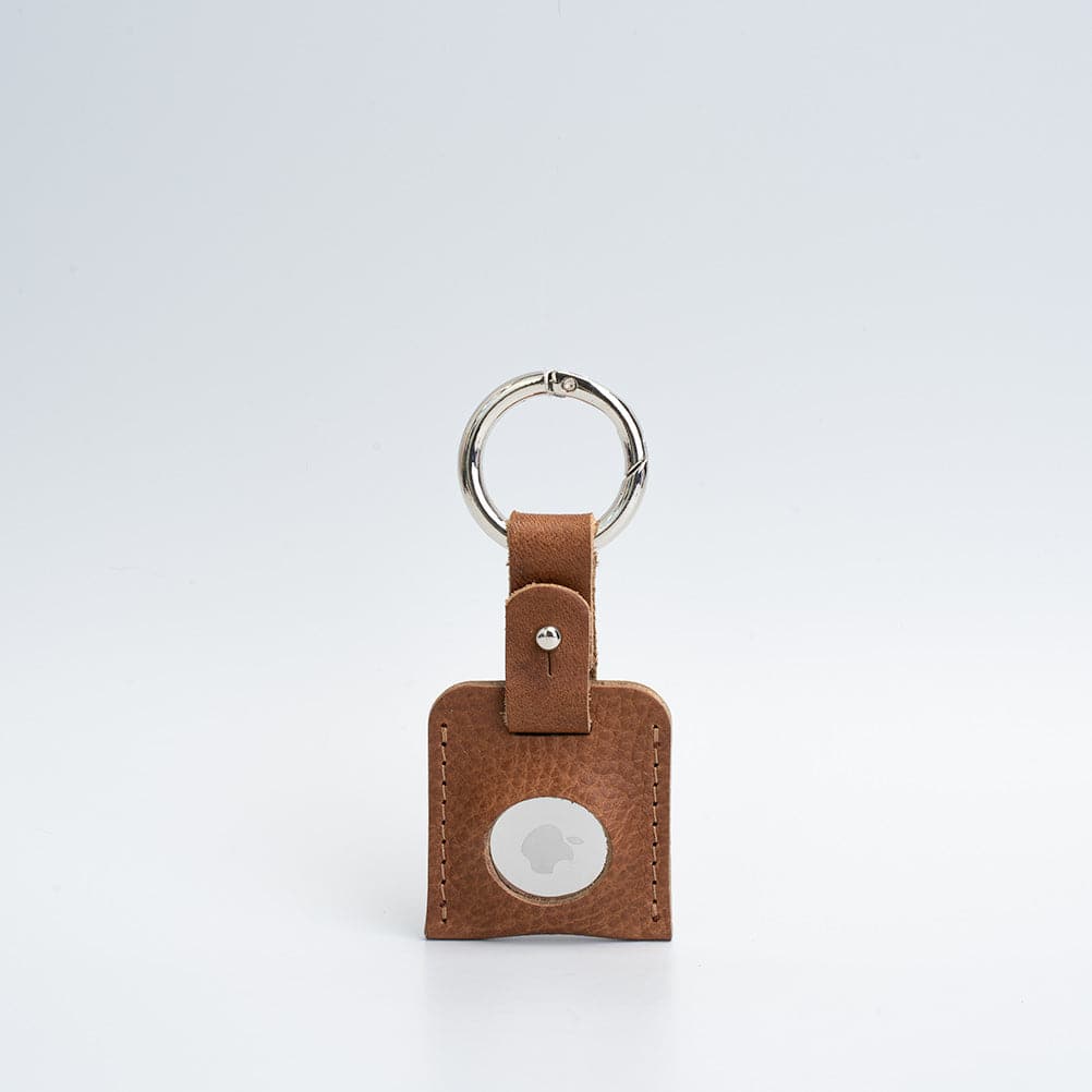 Leather airtag keychain-5