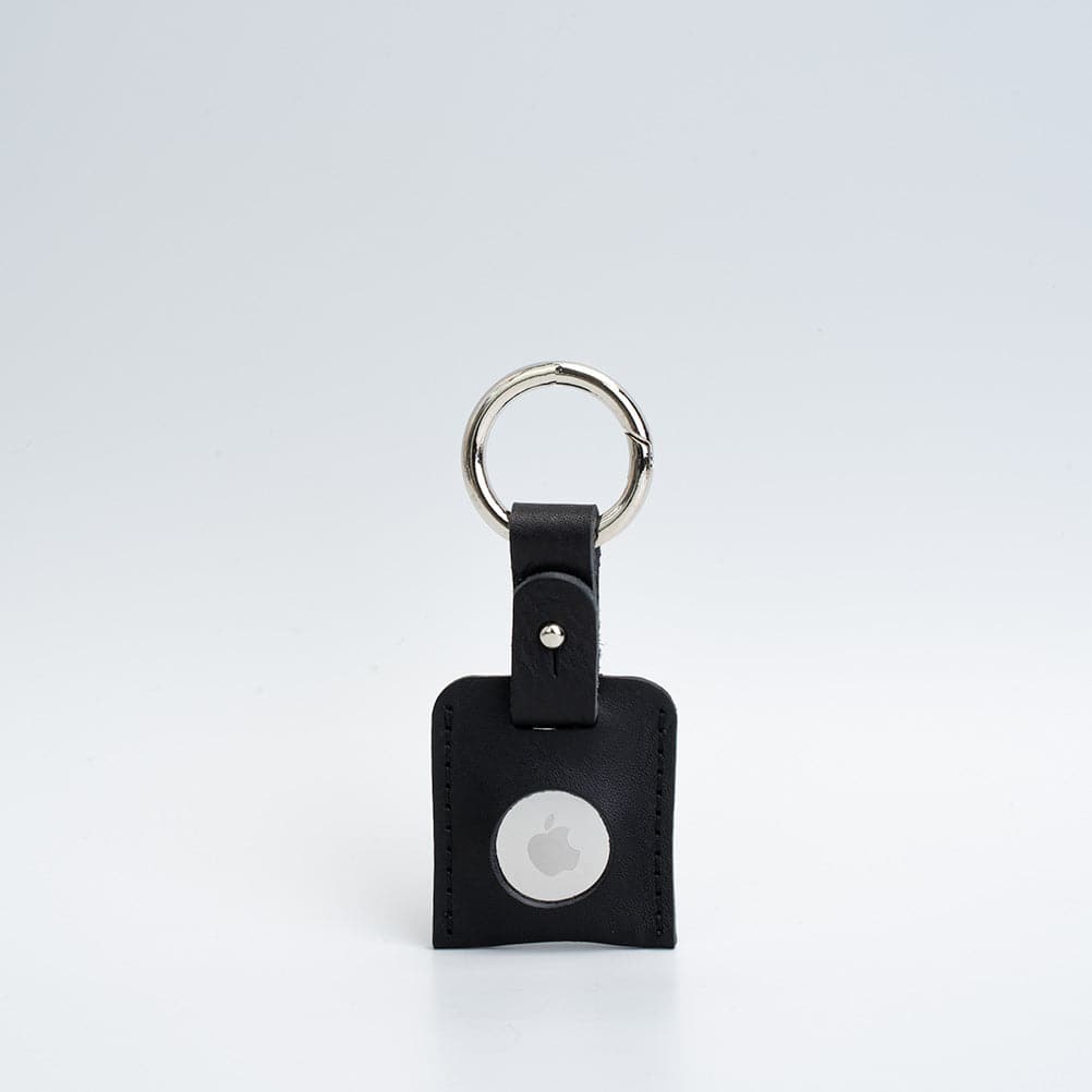 Leather airtag keychain-2